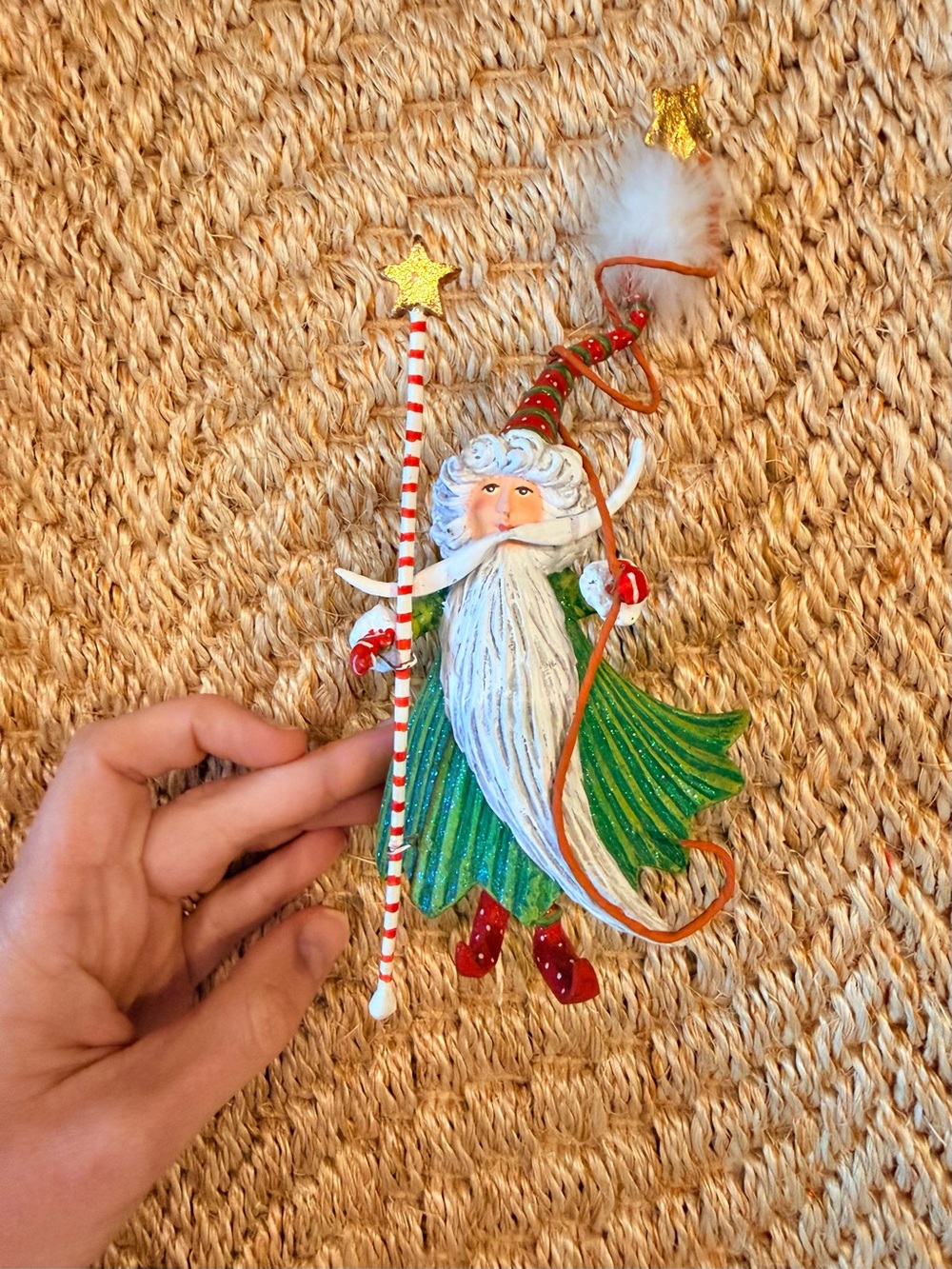 MACKENZIE-CHILDS | Patience Brewster Santa Ornament